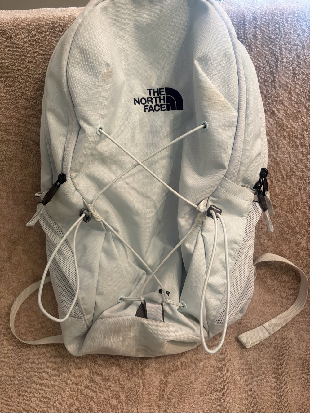 The North Face light blue Backpack with Front Bungee